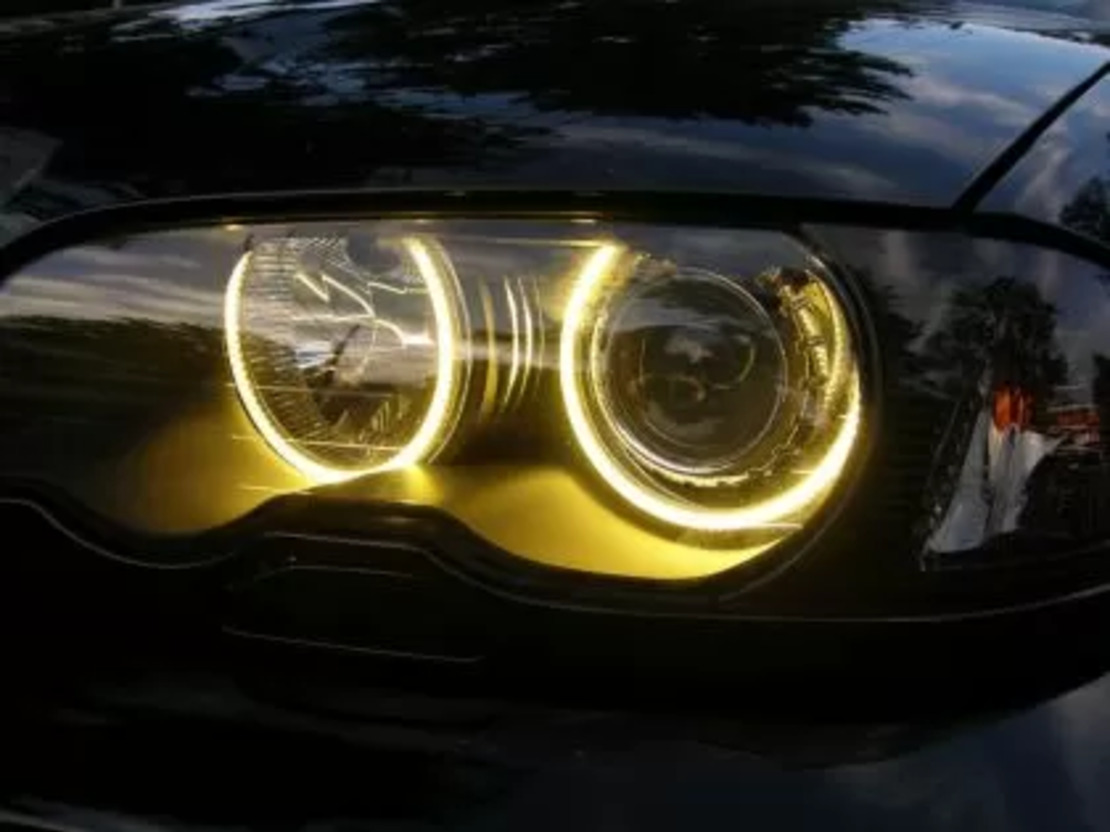 Жълти рингове за Ангелски очи за BMW E46
