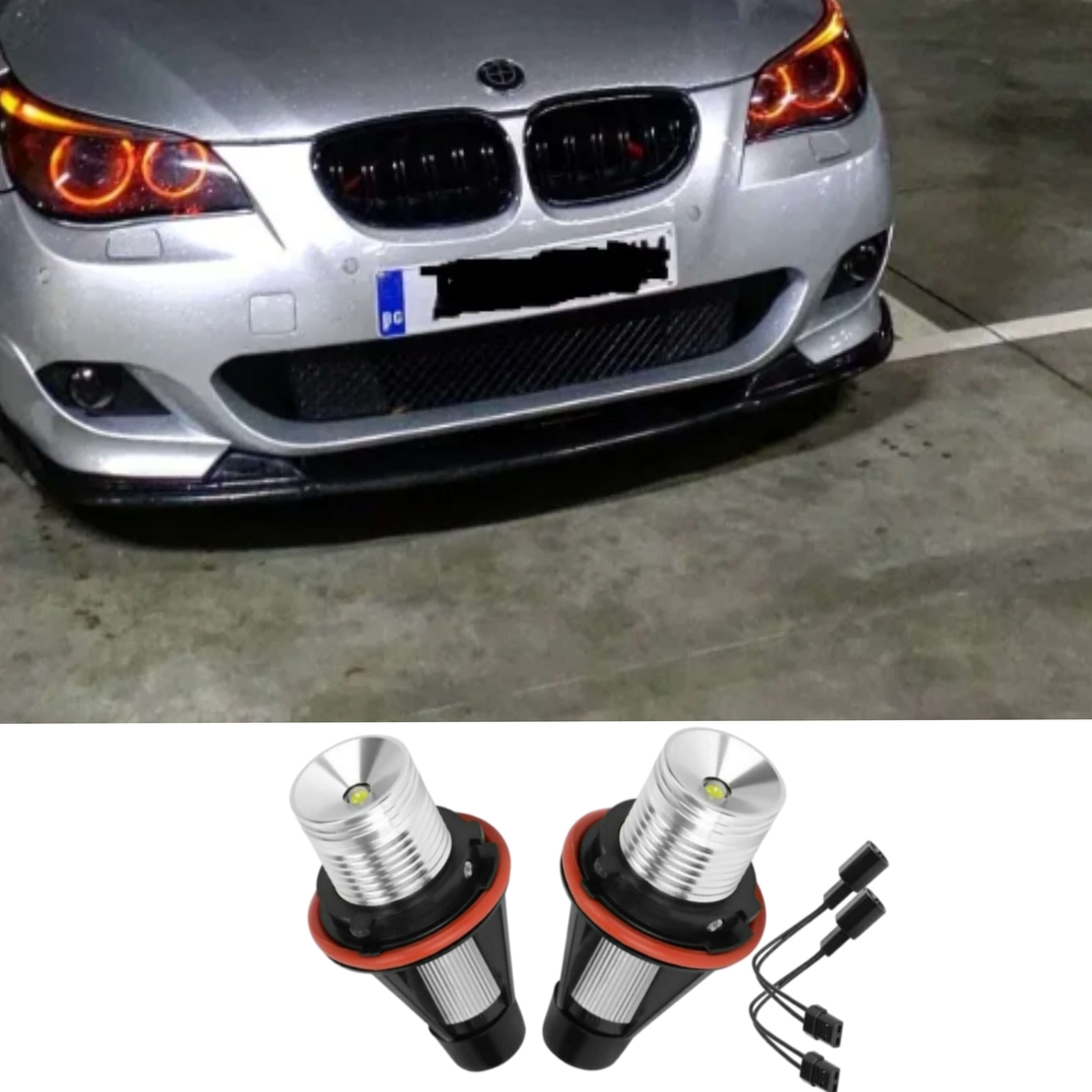 Огнено оранжеви крушки за ангелски очи за BMW E60 E61 E65 E53