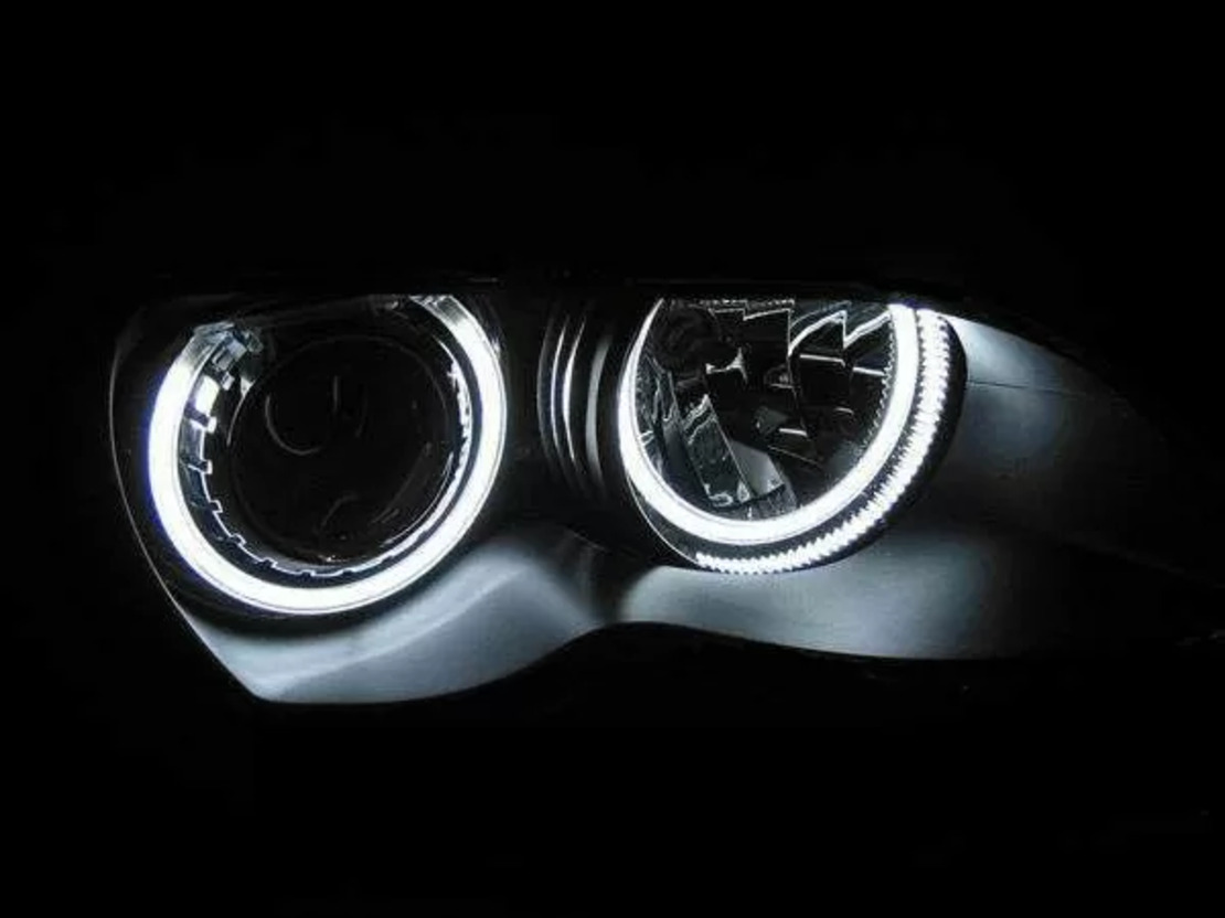 Бели рингове за Ангелски очи за BMW E46
