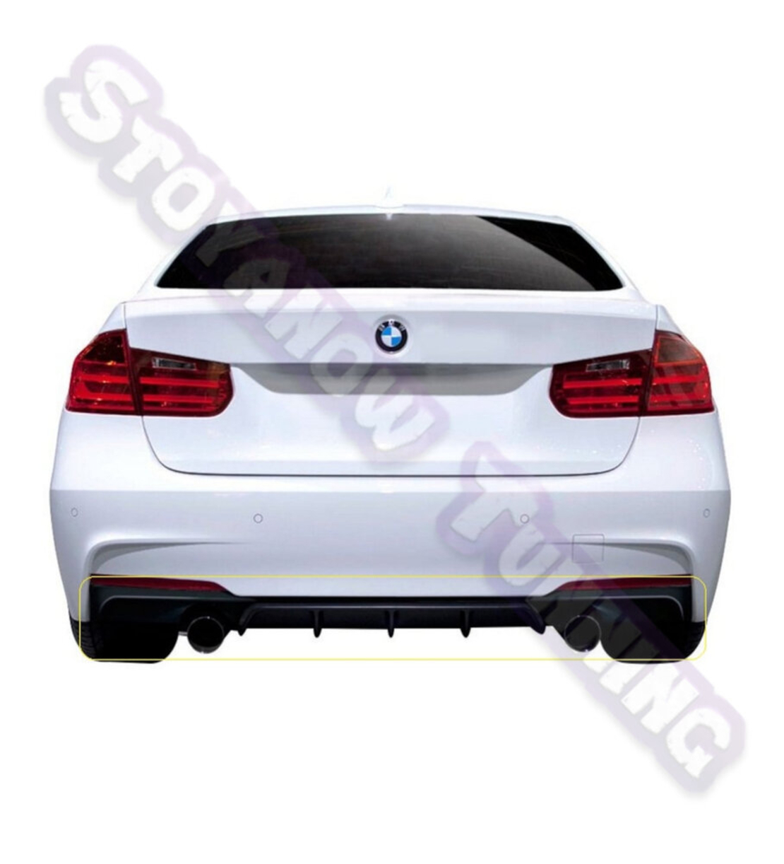 Двоен Оребрен Дифузьор за BMW F30 F31 Тип 335 340