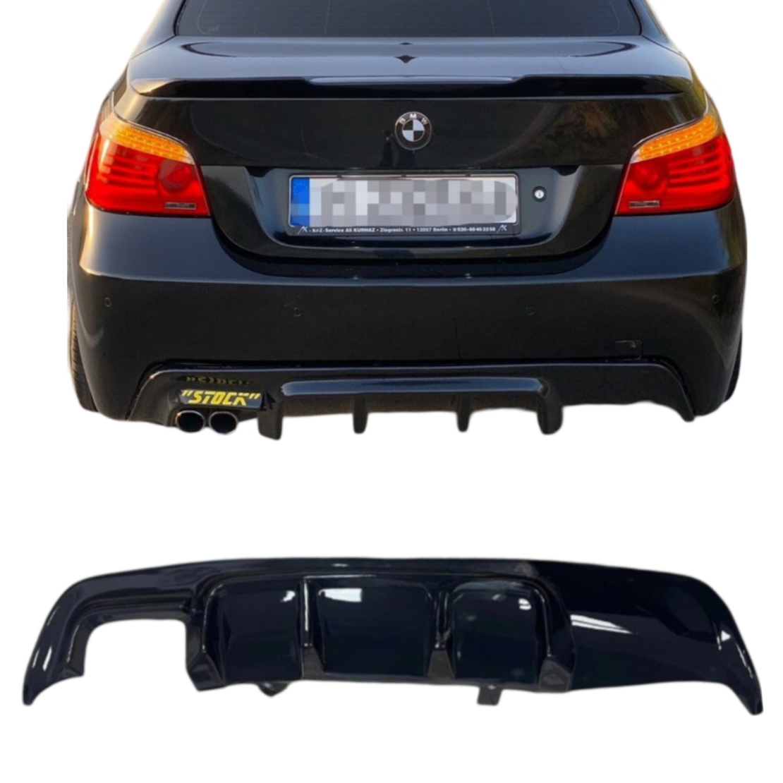 Единичен Оребрен Дифузьор за BMW E60 E61