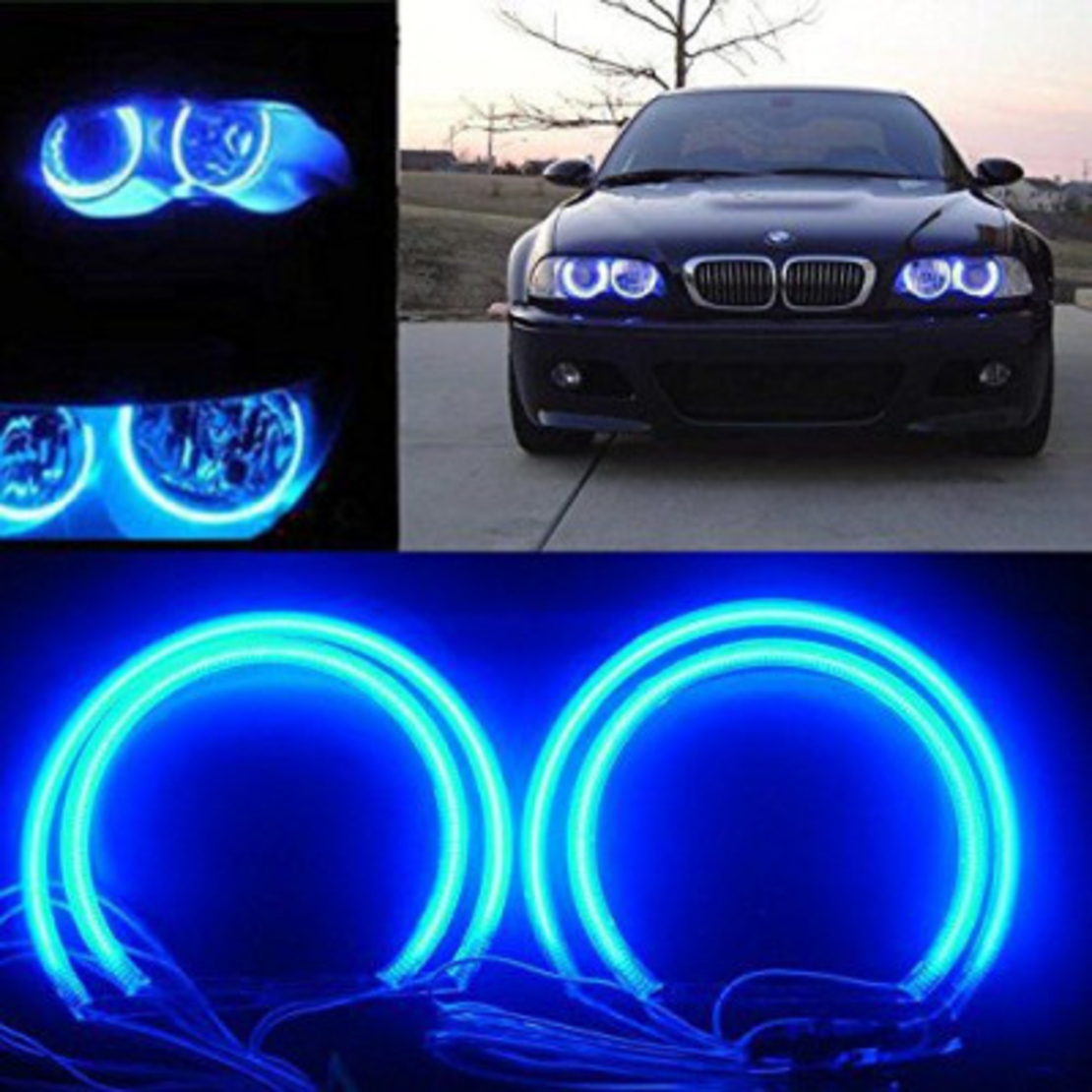 Сини рингове за Ангелски очи за BMW E46