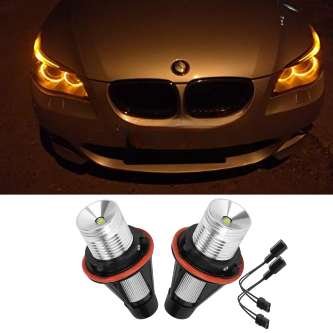Жълти крушки за ангелски очи за BMW E60 E61 E53