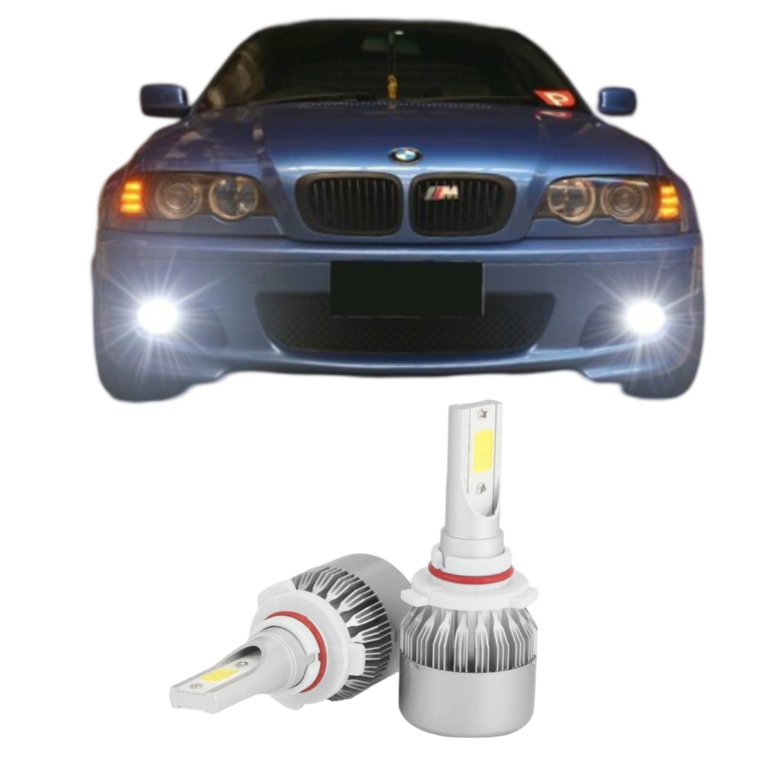 Бели крушки за халогените за BMW E46