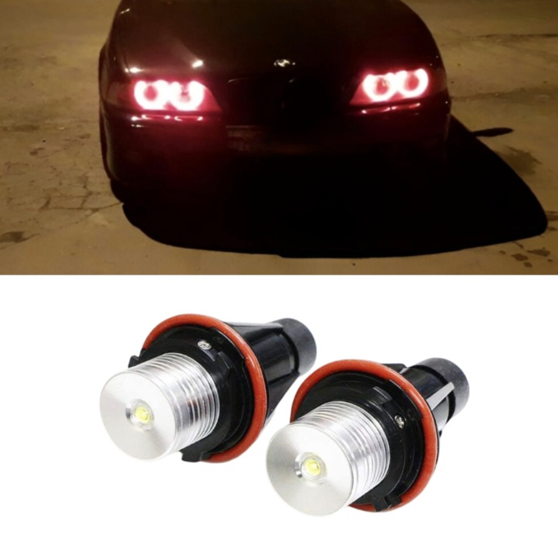 Червени крушки за ангелски очи за BMW E39