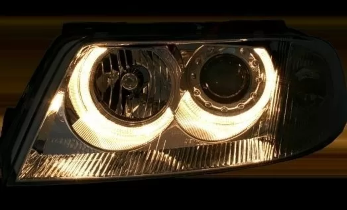 Кристални фарове Angel Eyes VW PASSAT B5.5 (01-05) - хром