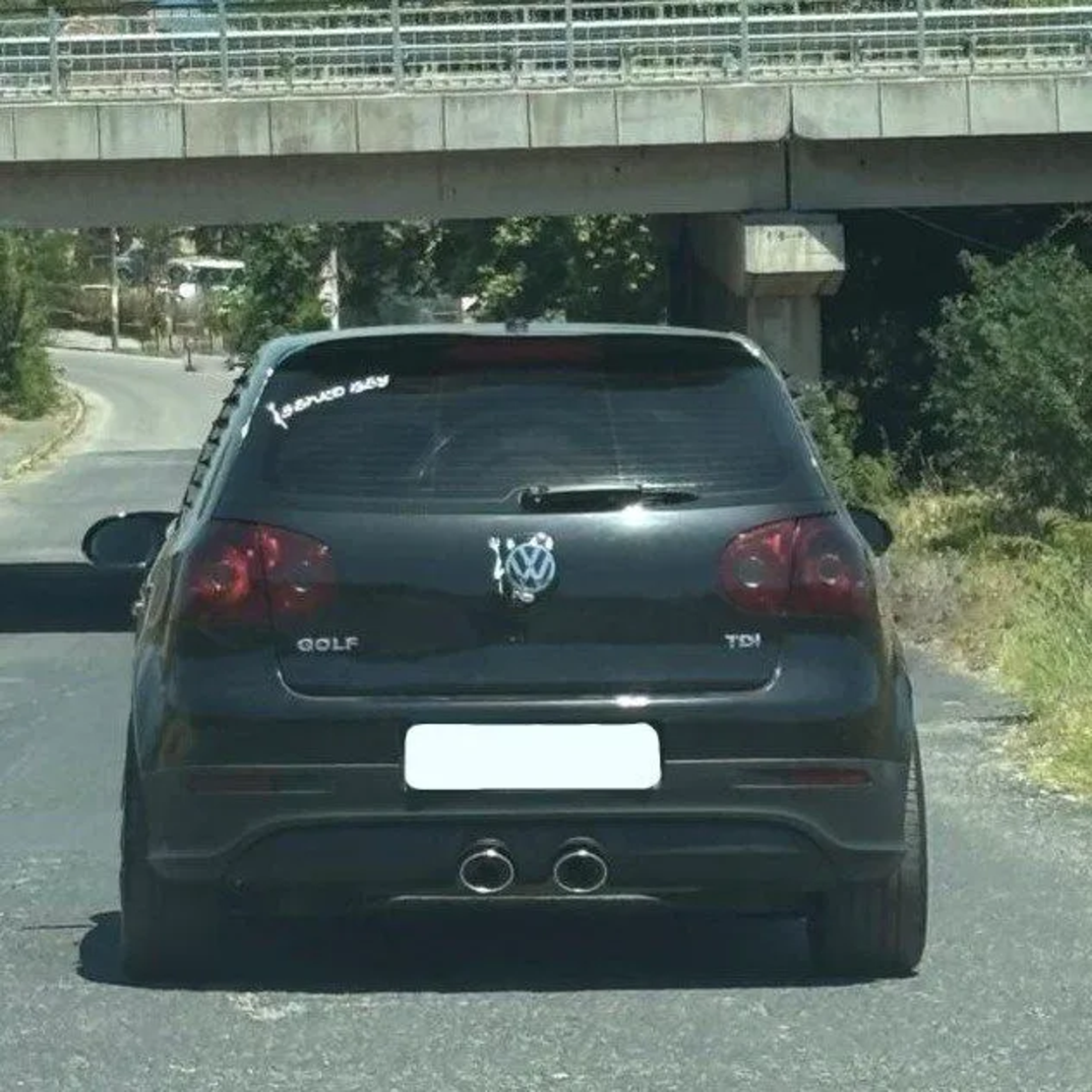 Дифузер за задна стокова броня за VW Golf 5 - R32 style без грунд