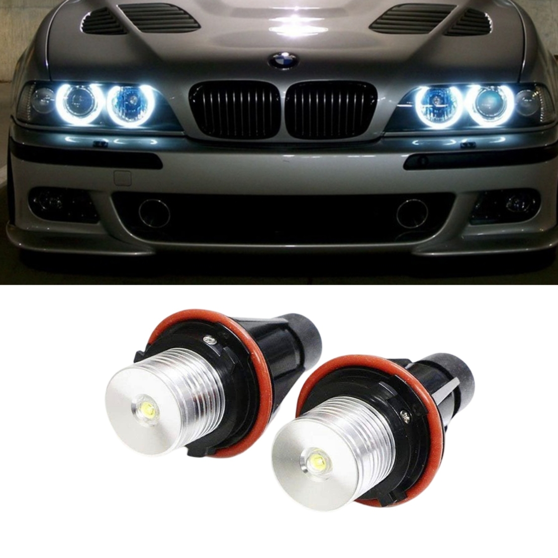 Бели крушки за ангелски очи за BMW E39
