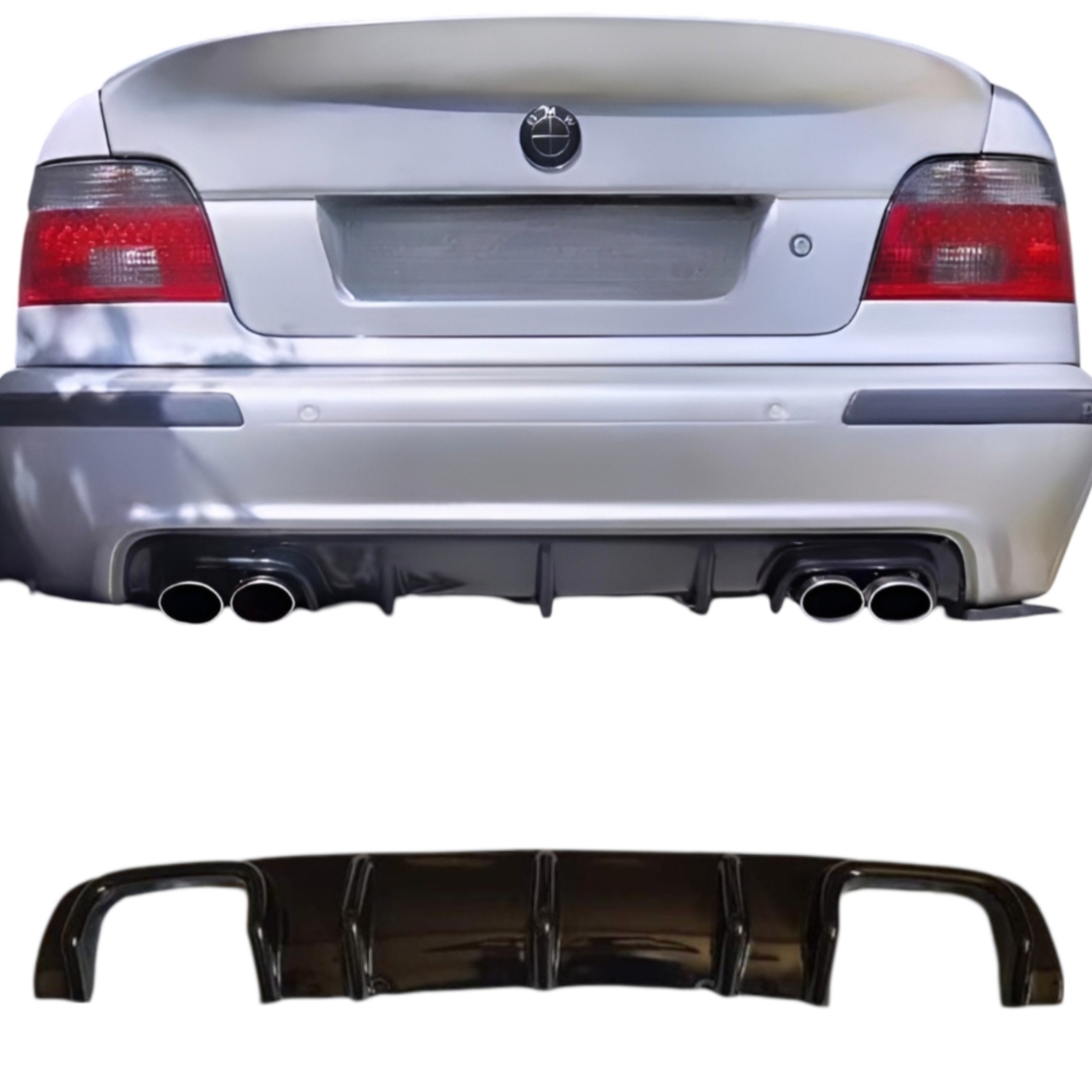 Двоен Оребрен Дифузьор за BMW E39