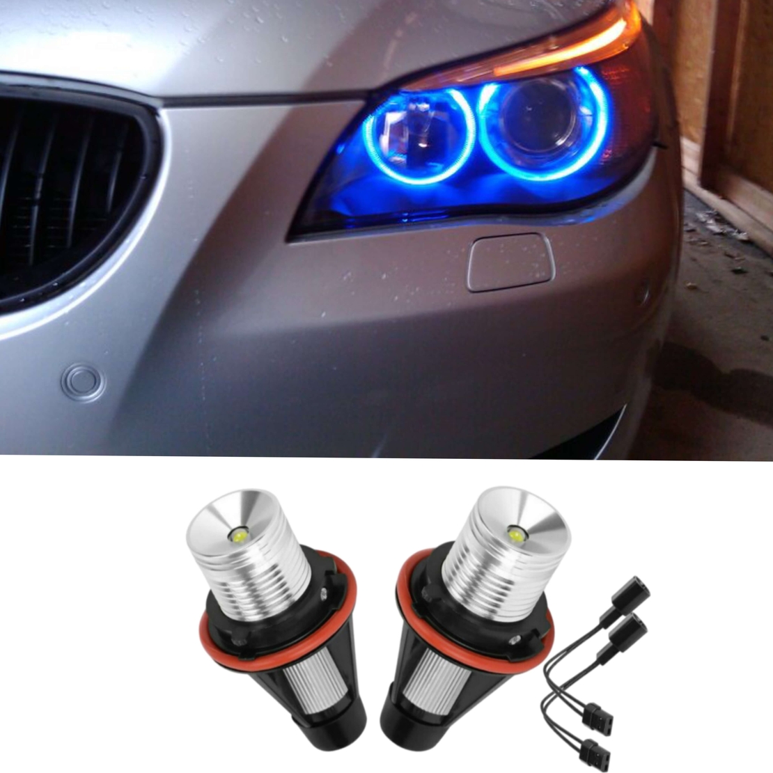 Сини крушки за ангелски очи за BMW E60 E61 E65 E53