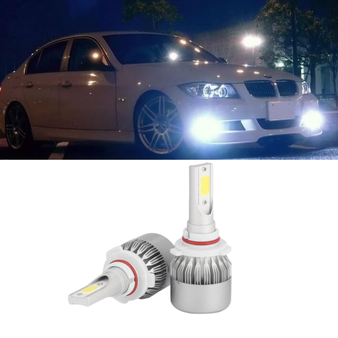 Бели крушки за халогените за BMW E90 E91