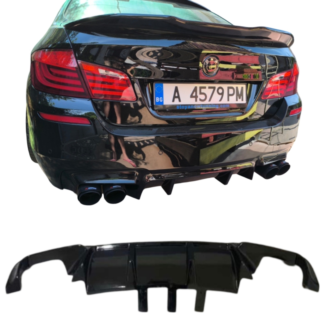 Двоен Оребрен Дифузьор за BMW F10 F11