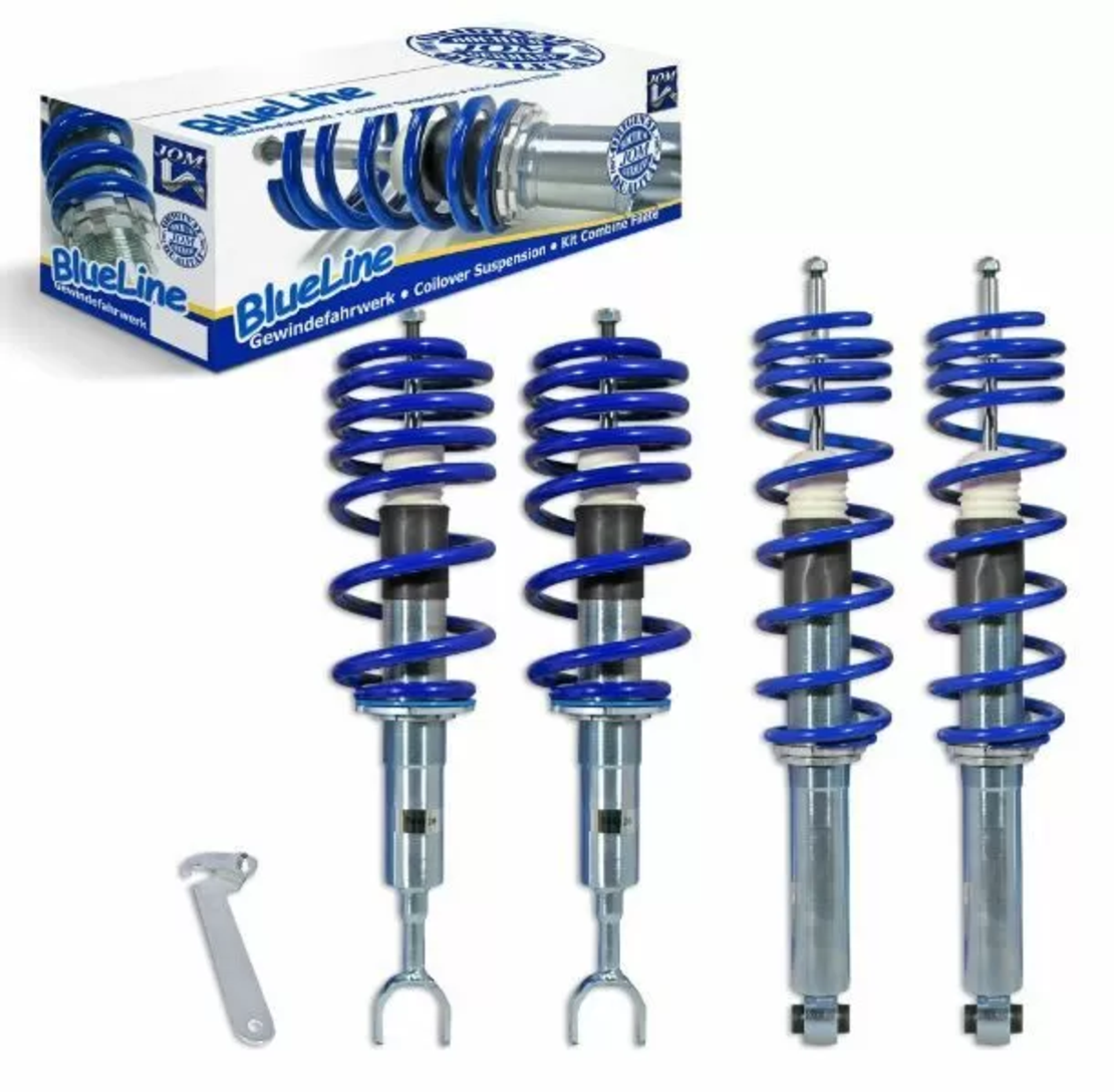 Регулируемо окачване AUDI A4 B5 (1995-2001) except quattro - сини пружини