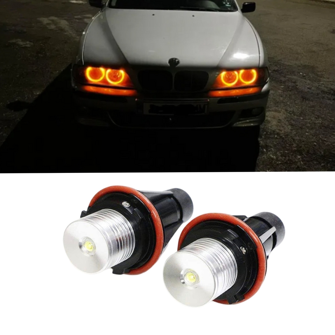 Огнено оранжеви крушки за ангелски очи за BMW E39