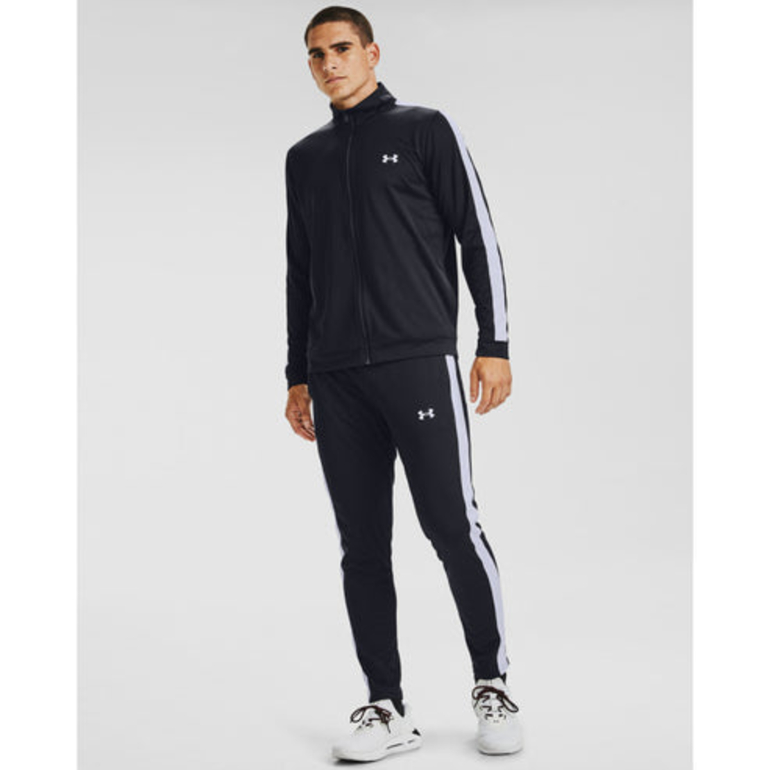 Мъжки анцуг UA KNIT TRACK SUIT Black White