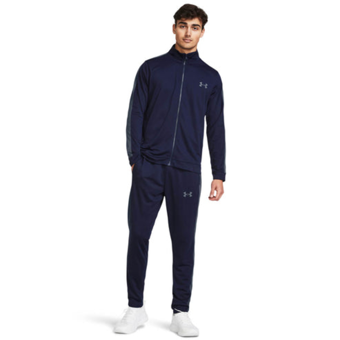 Мъжки анцуг UA KNIT TRACK SUIT midnight navy gray man