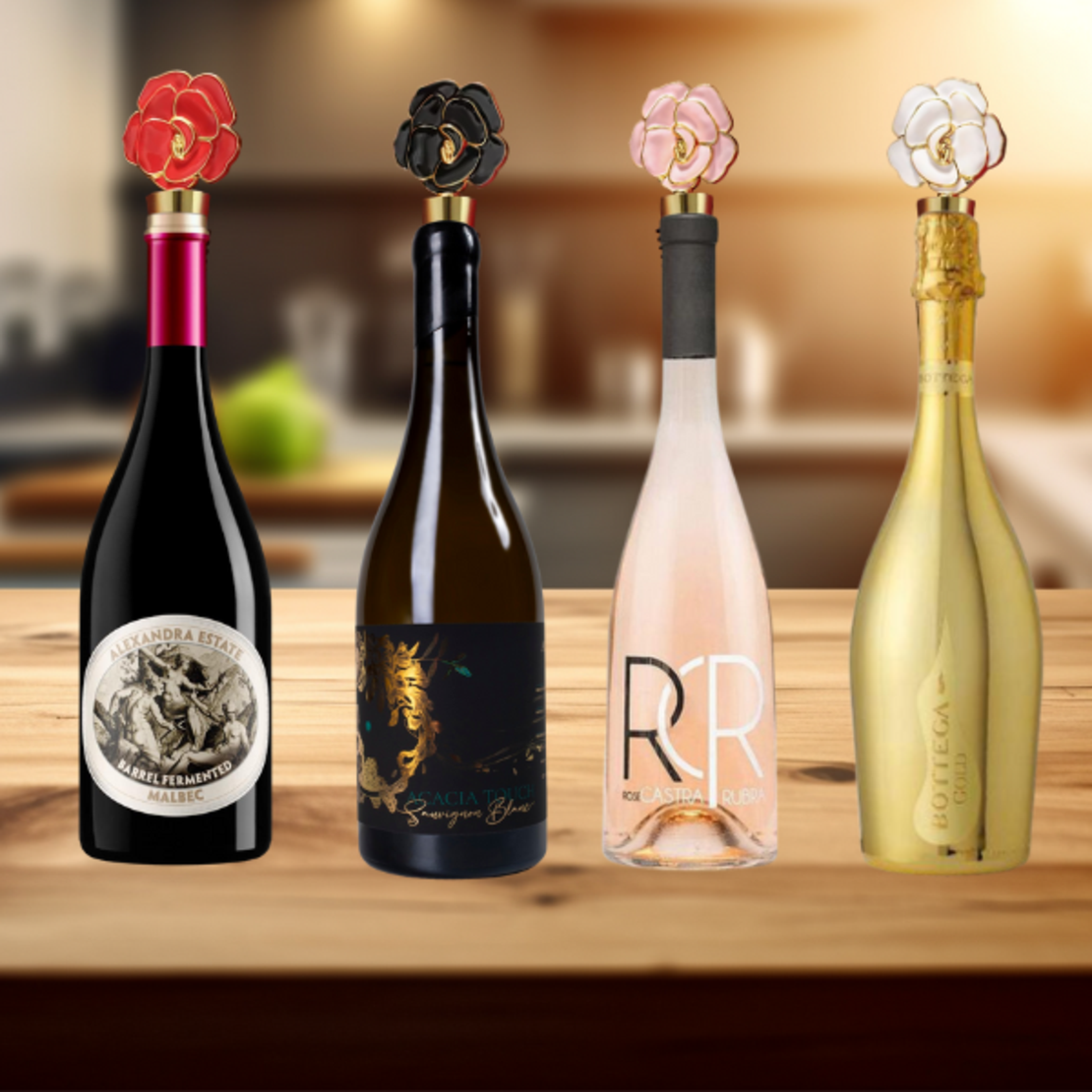 Стопер за вино „Бяла роза“