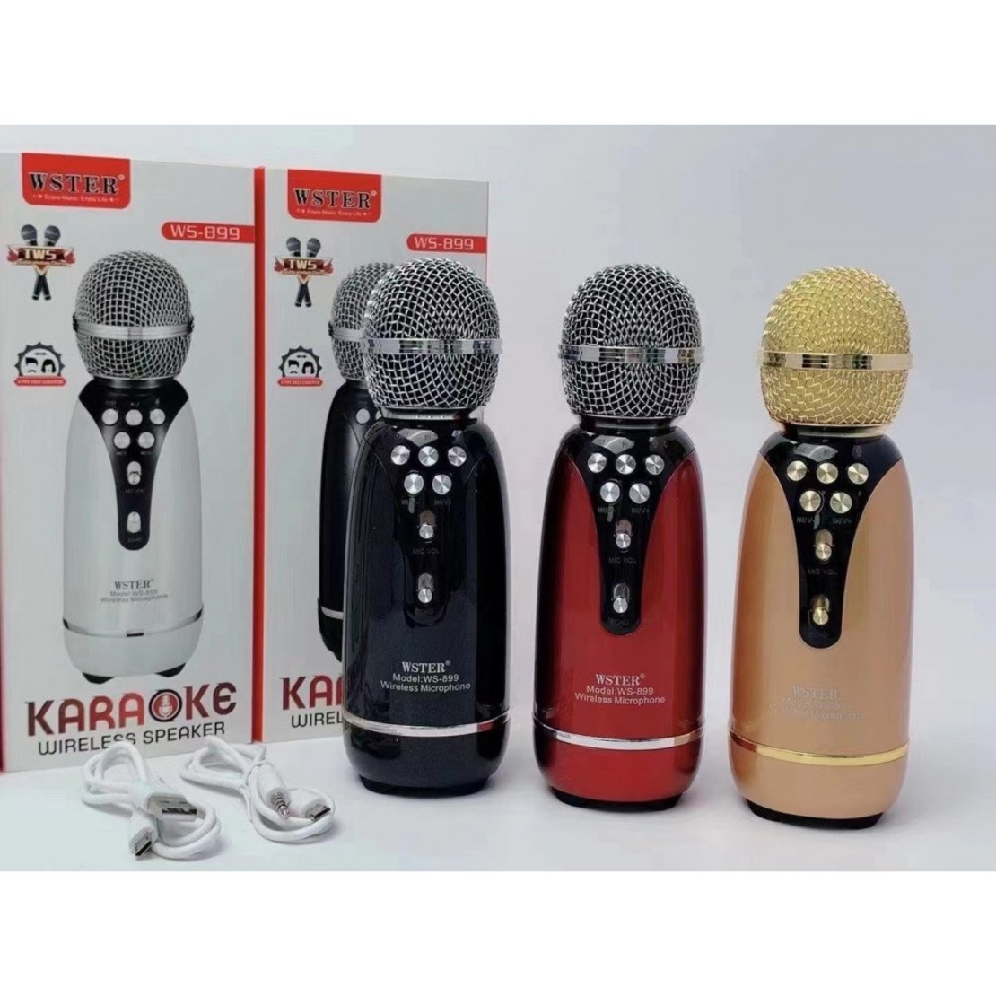 Безжичен микрофон за караоке - WS -899 - Weisre - 883358 - Бял