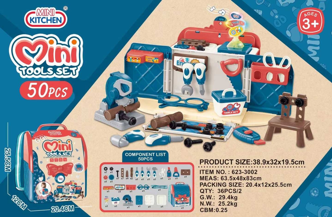 Игрален комплект с инструменти в раница- 623-3002 - 536008