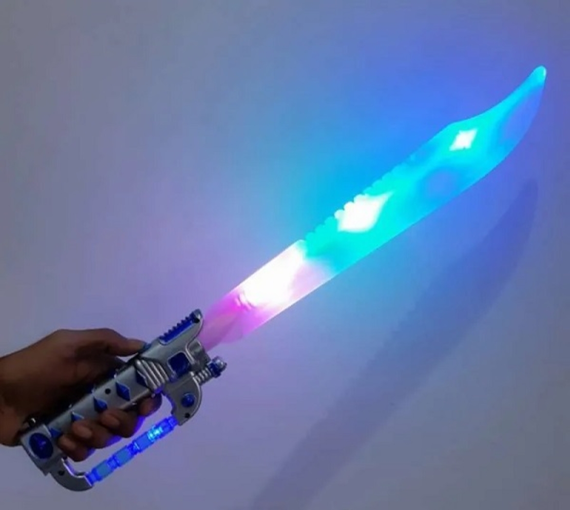 Детски меч с цветни LED светлини - 1006 - 347489