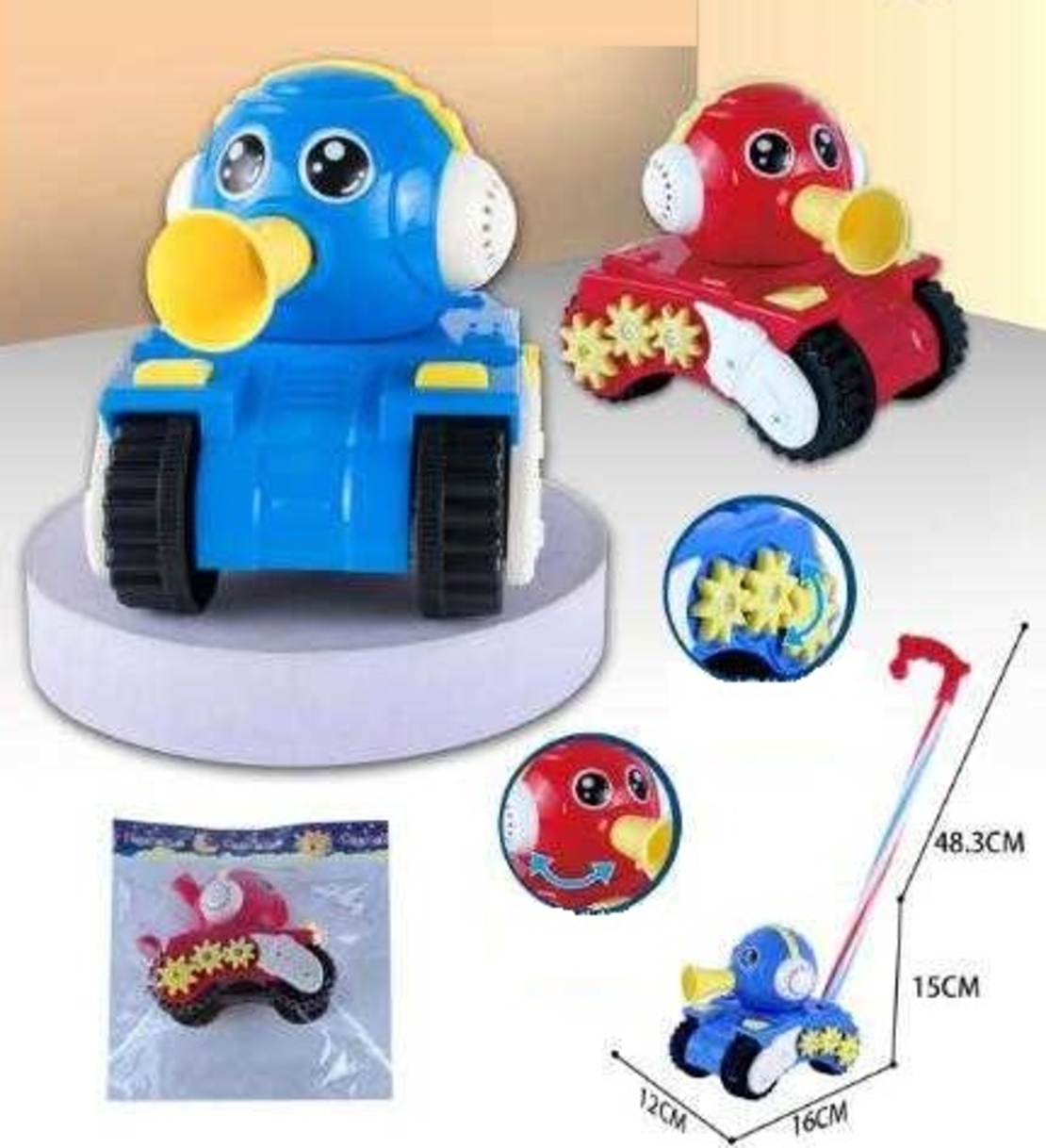 Плъзгаща се играчка със звук - 385 - 305293 - Червена