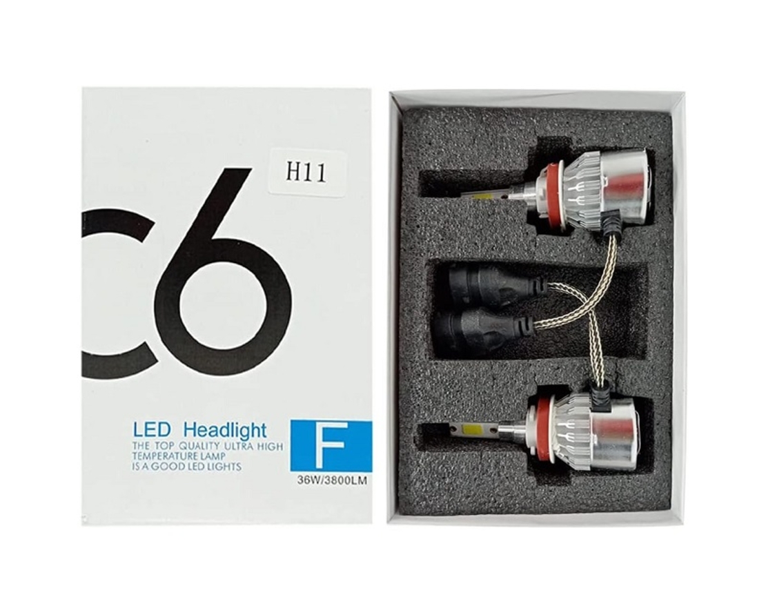 Комплект от 2 броя LED крушки - C6 - H11 - 238815