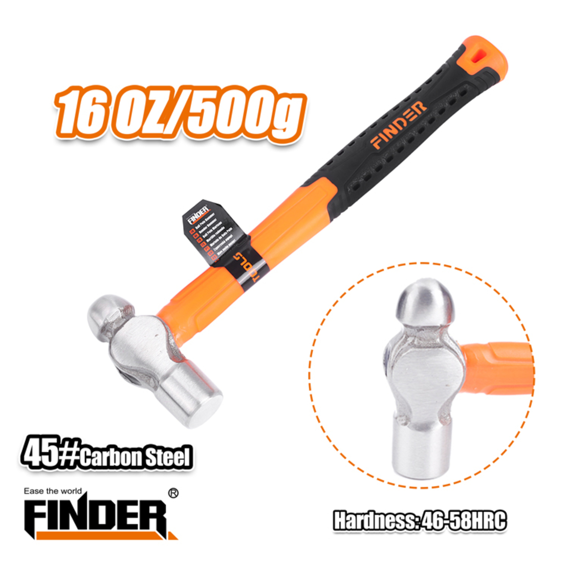 Чук с кръгла глава - 500g - Finder - 191330