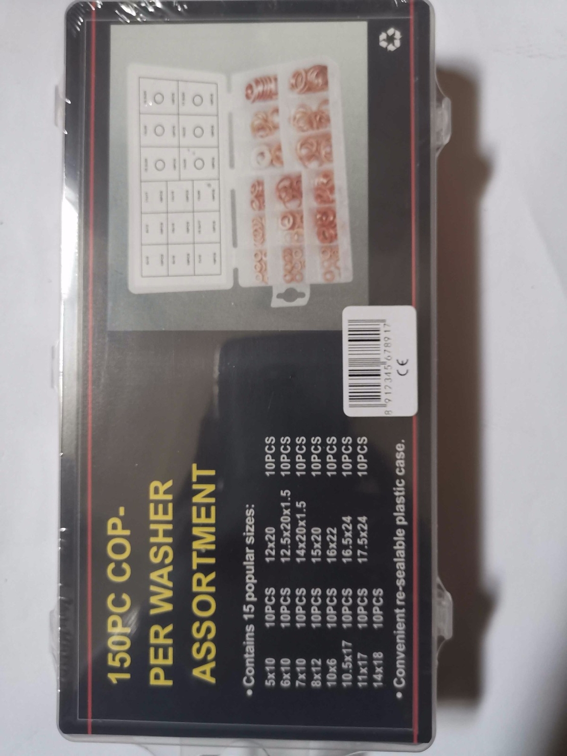 Медни шайби асортименти - 150 бр - 678177