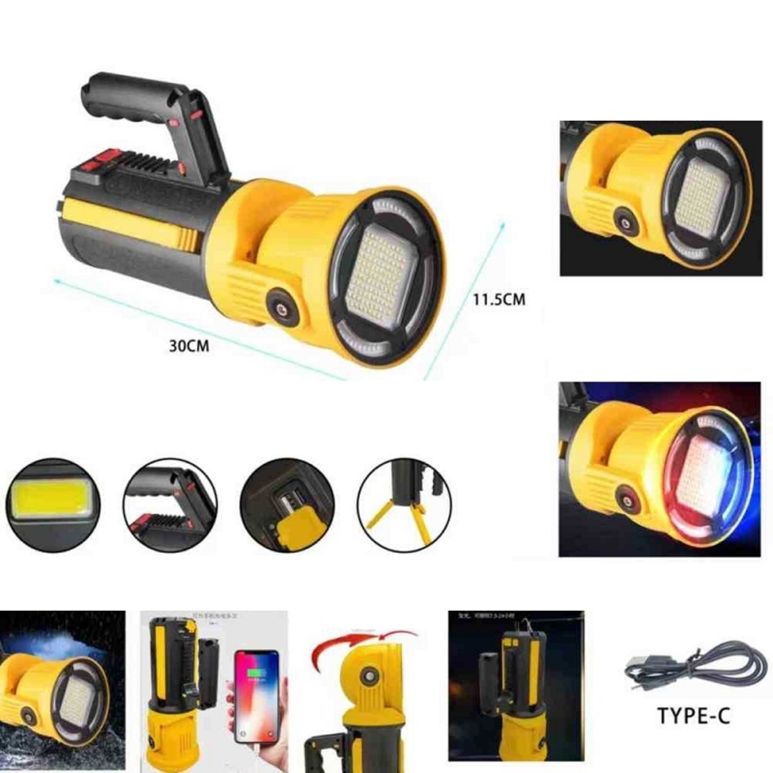 Акумулаторен LED фенер - 5164-2 - 751652