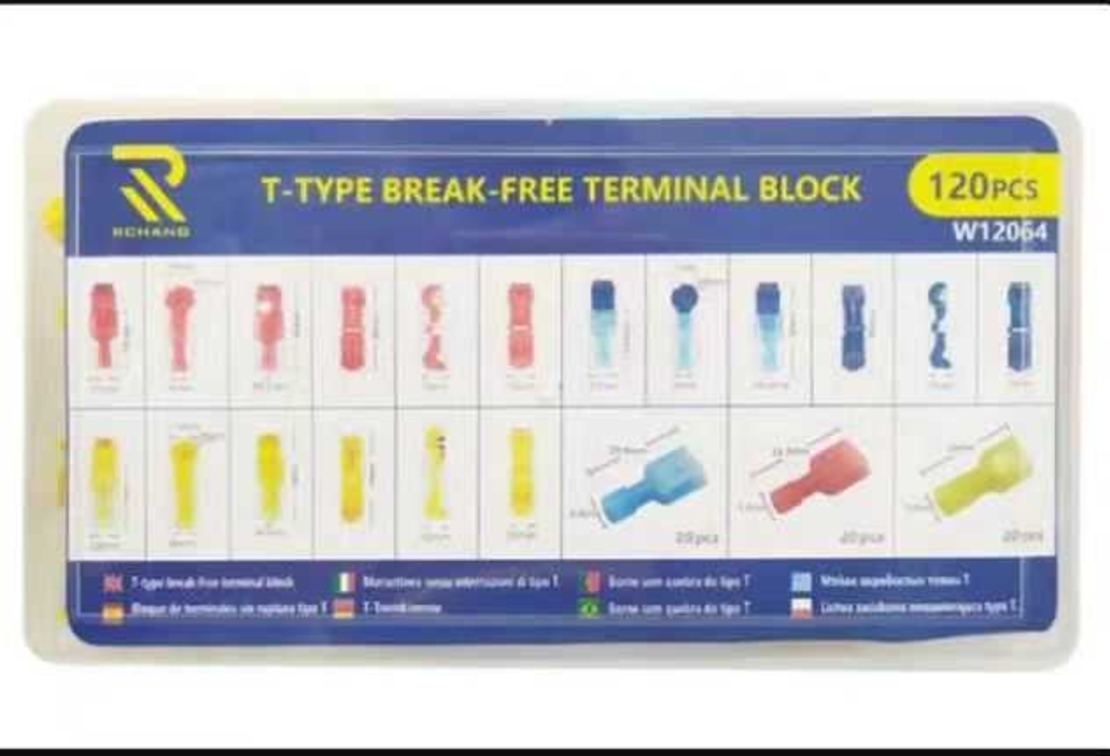 Комплект кабелни клеми T-TYPE - 120pcs - 675121TK