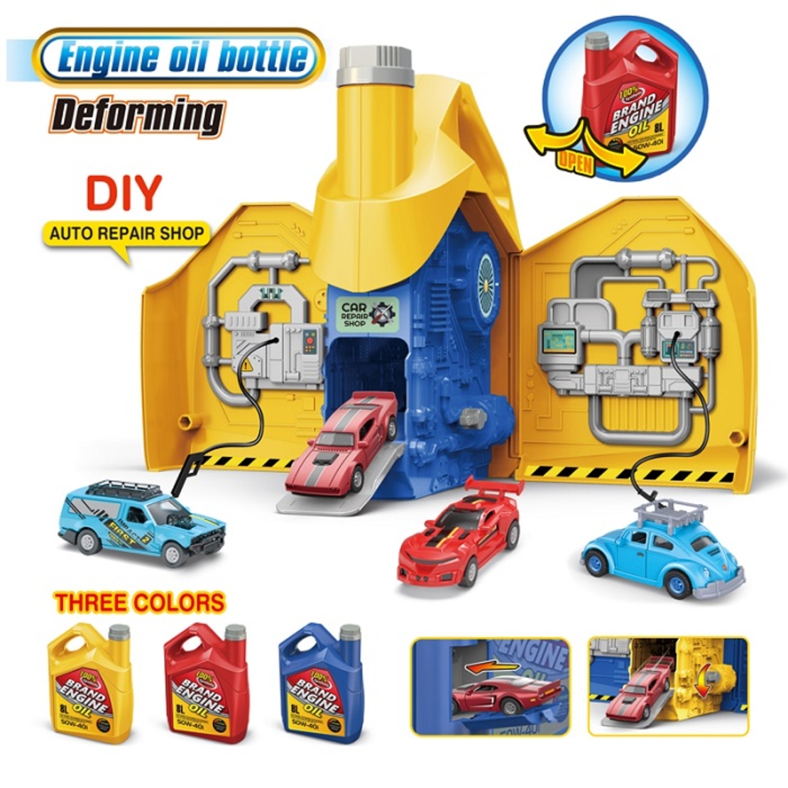 Игрален комплект - Паркинг с дизайн на туба за масло- SK-122G - 345184