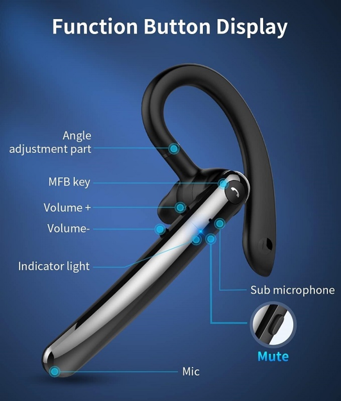 Хендсфри слушалка - Bluetooth - F980 - 887547