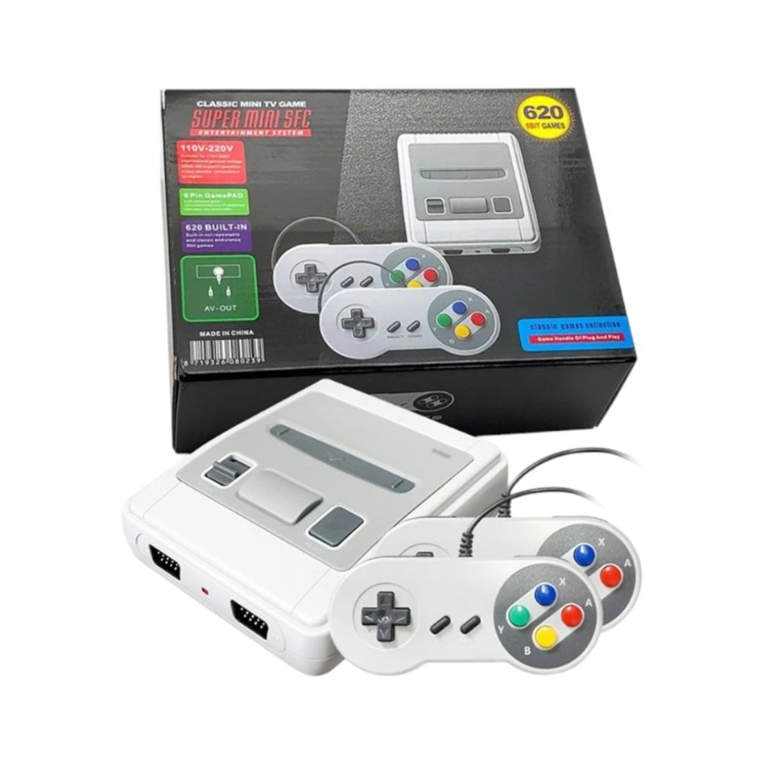 Игрова конзола в ретро стил с кутия за игри- 620 игри - 812051