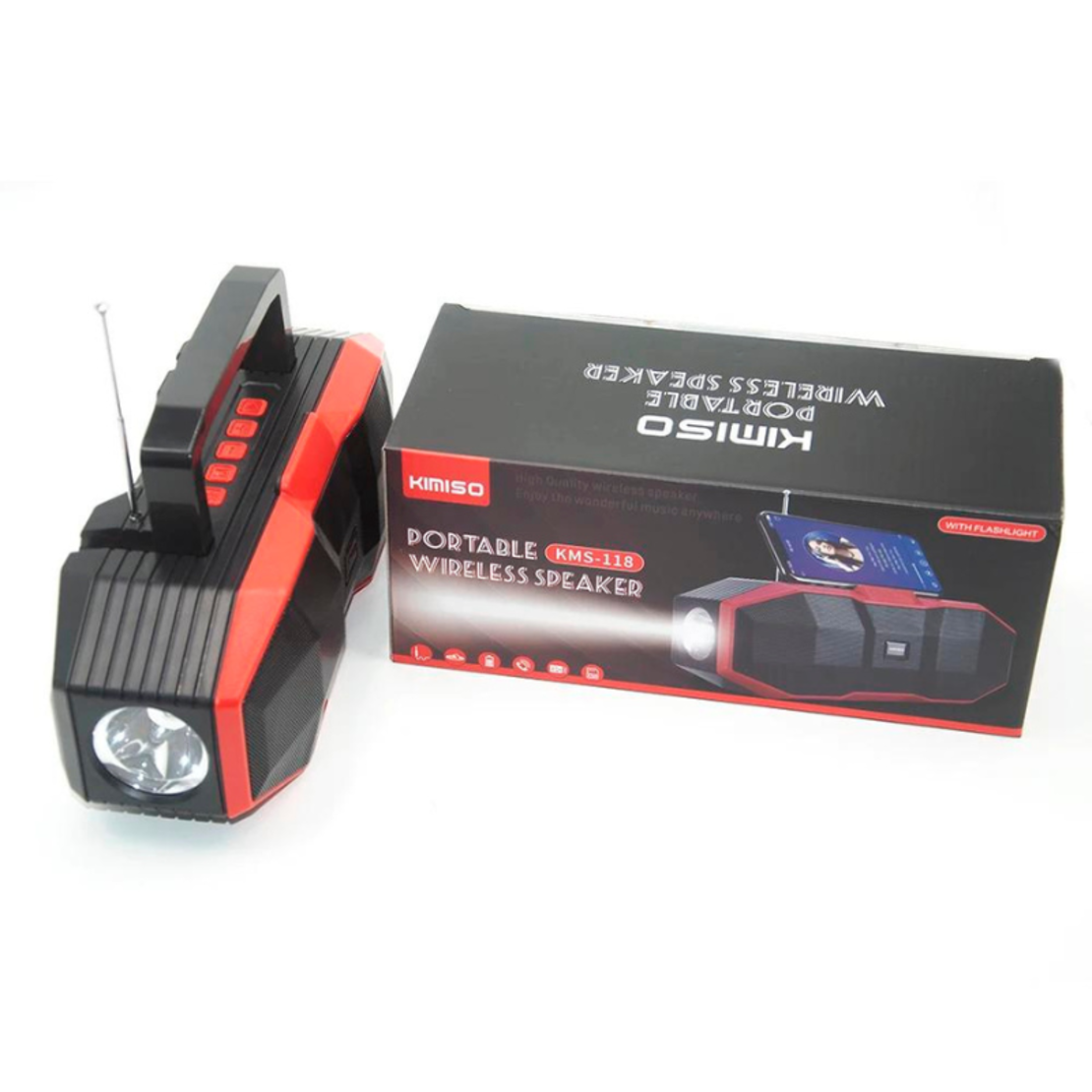 Безжична Bluetooth тонколона - KMS-118 - 886038 - Червена