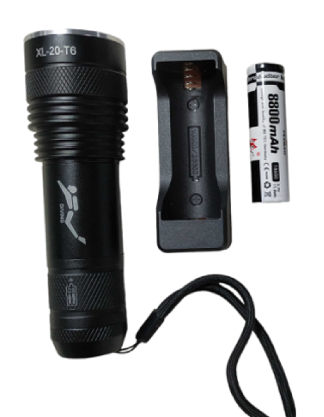 Акумулаторен LED фенер за гмуркане - XL-20 - 200217