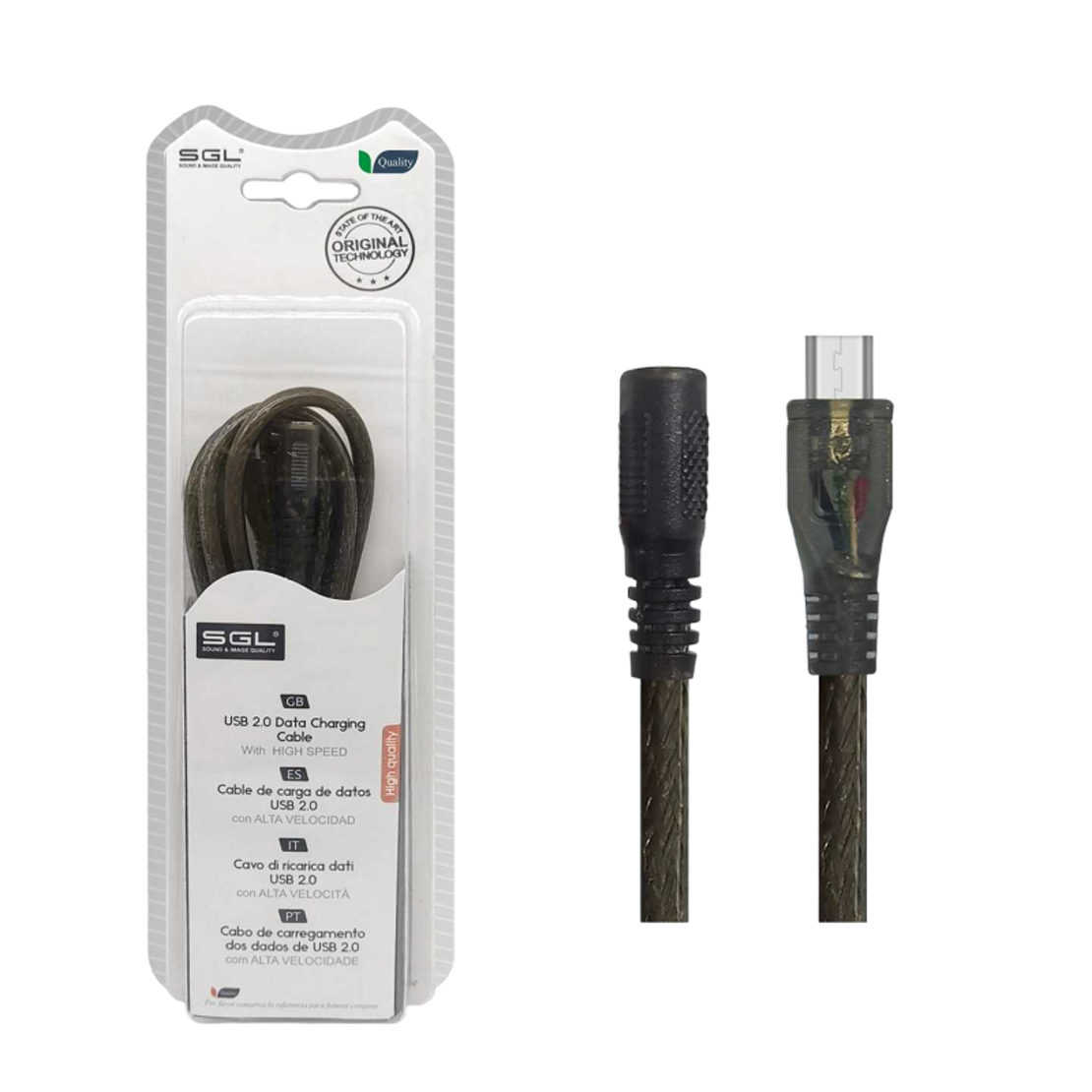 Адаптер за преходник - 22S01 - Микро USB/жак 3,5 мм женски - 1,5 м - 097930