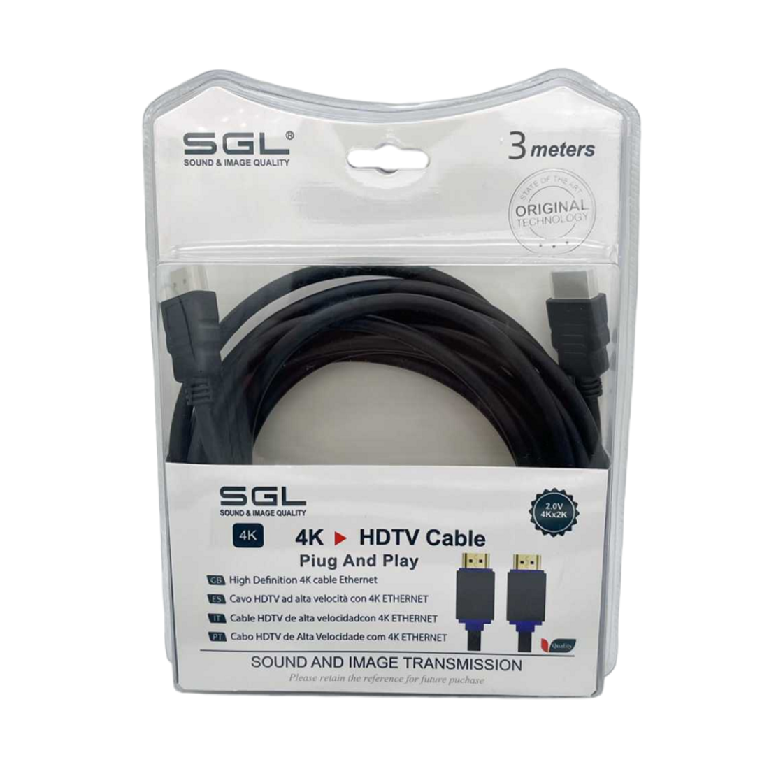 HDMI кабел - D1592 - Висока скорост 2.0V - 3м - 094847