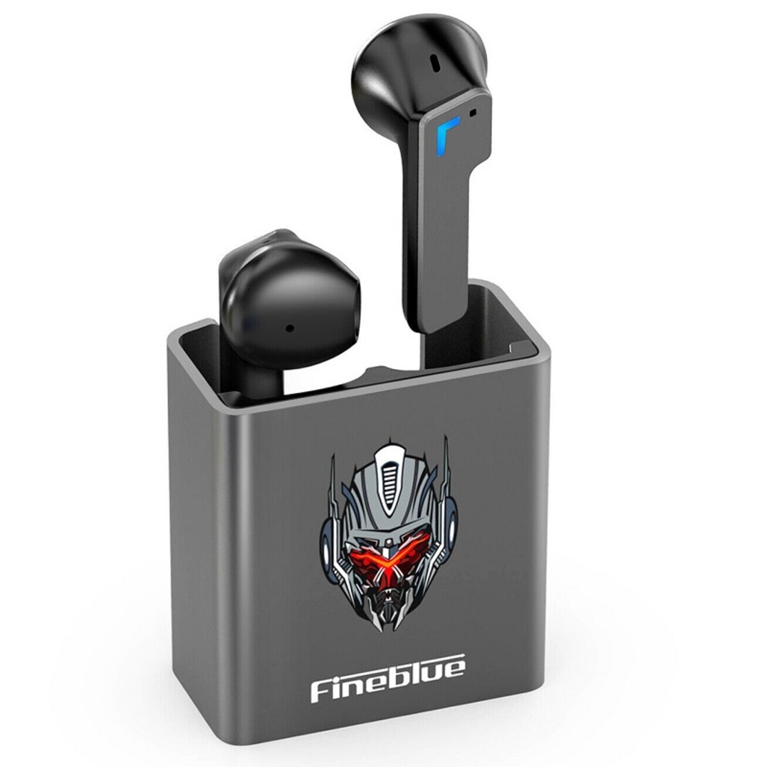 Безжични слушалки с калъф за зареждане - KINGKONG - Fineblue - 700147 - Сиви
