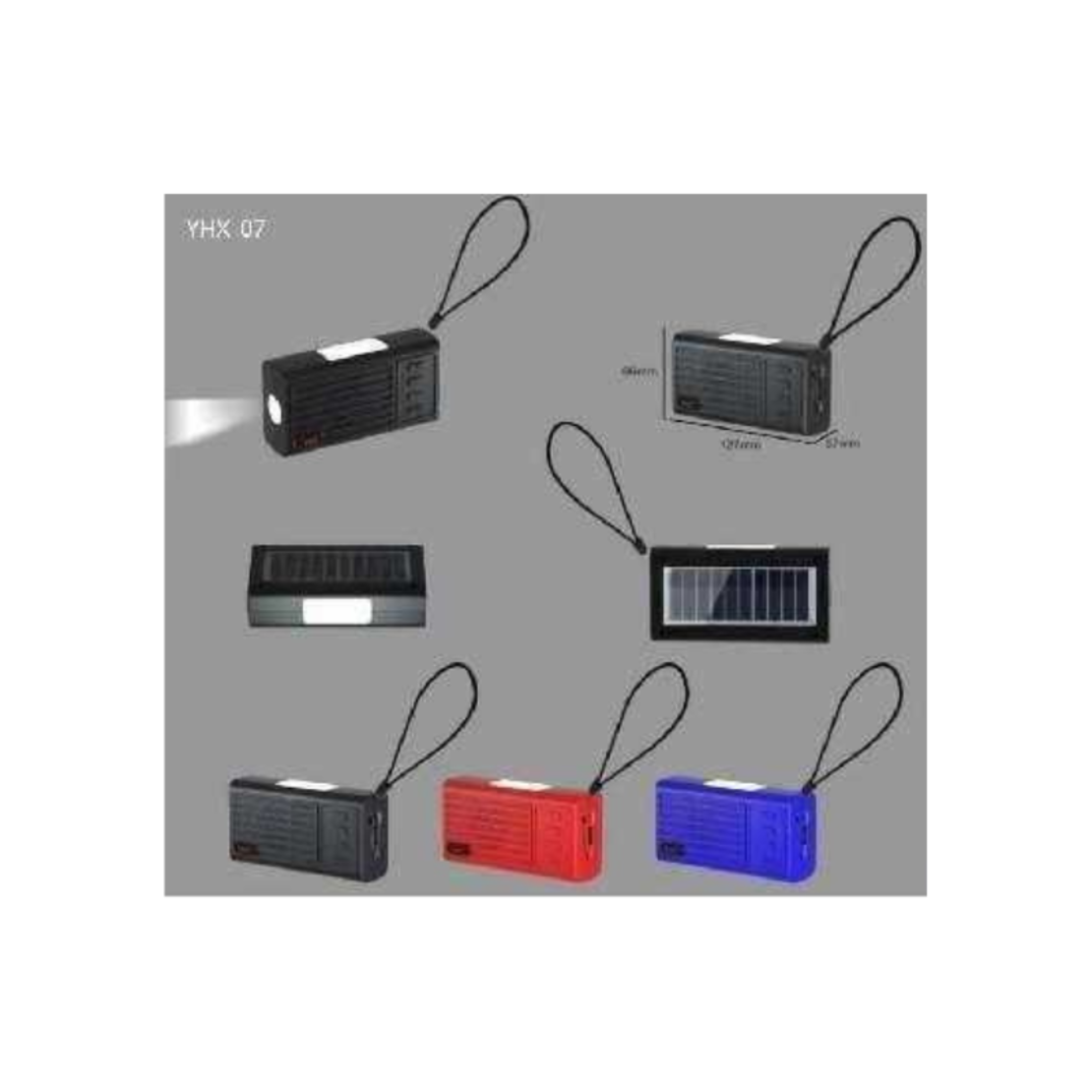 Безжична Bluetooth тонколонка със соларен панел - YHX-07 - 040070 - Черна