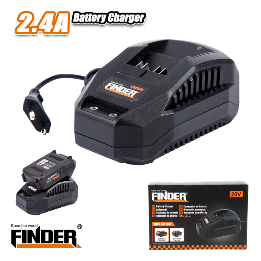 Литиево зарядно устройство - 20V - 2.4A - Finder - 197237