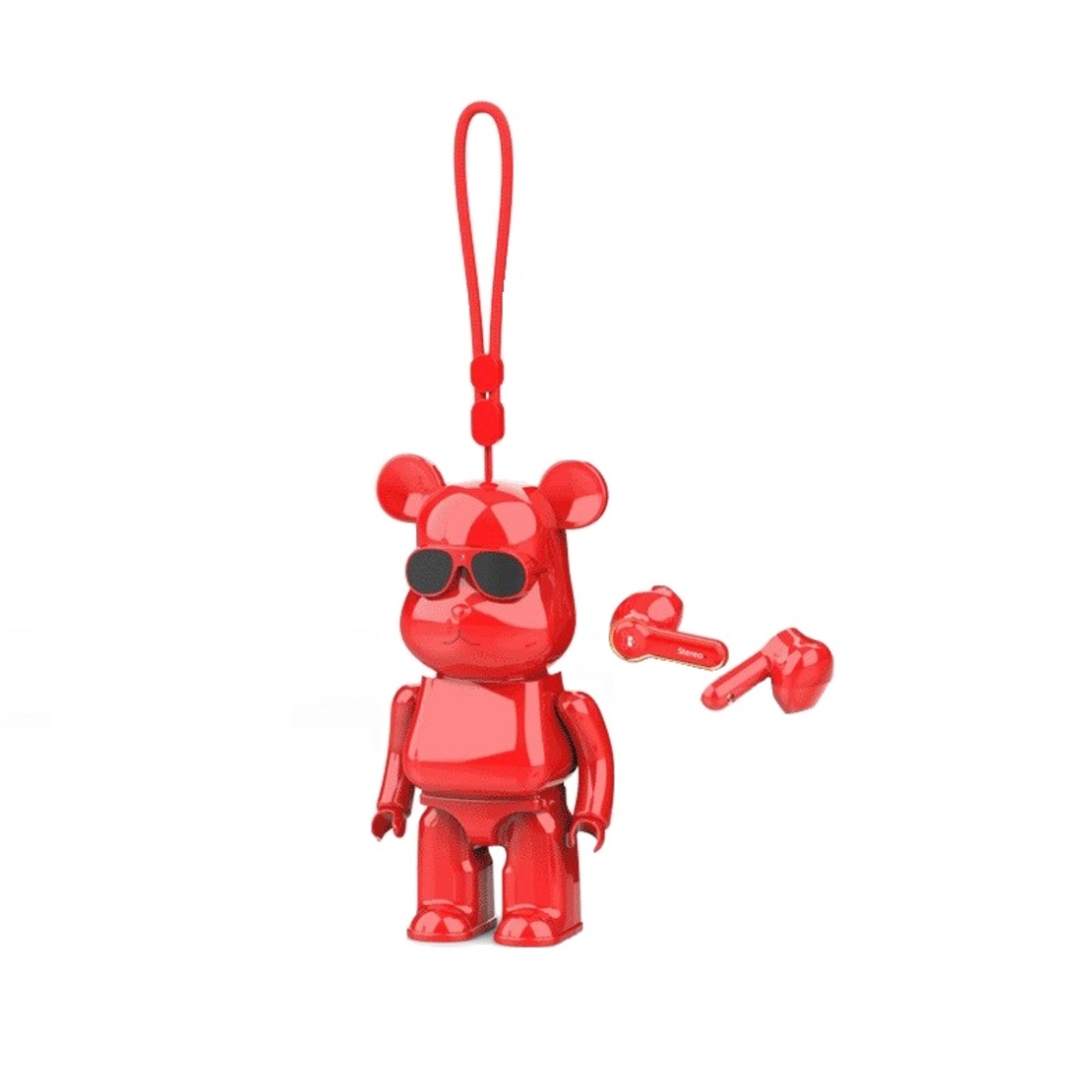 Безжични слушалки Мече - Bluetooth- B5 - 884713 - Червени