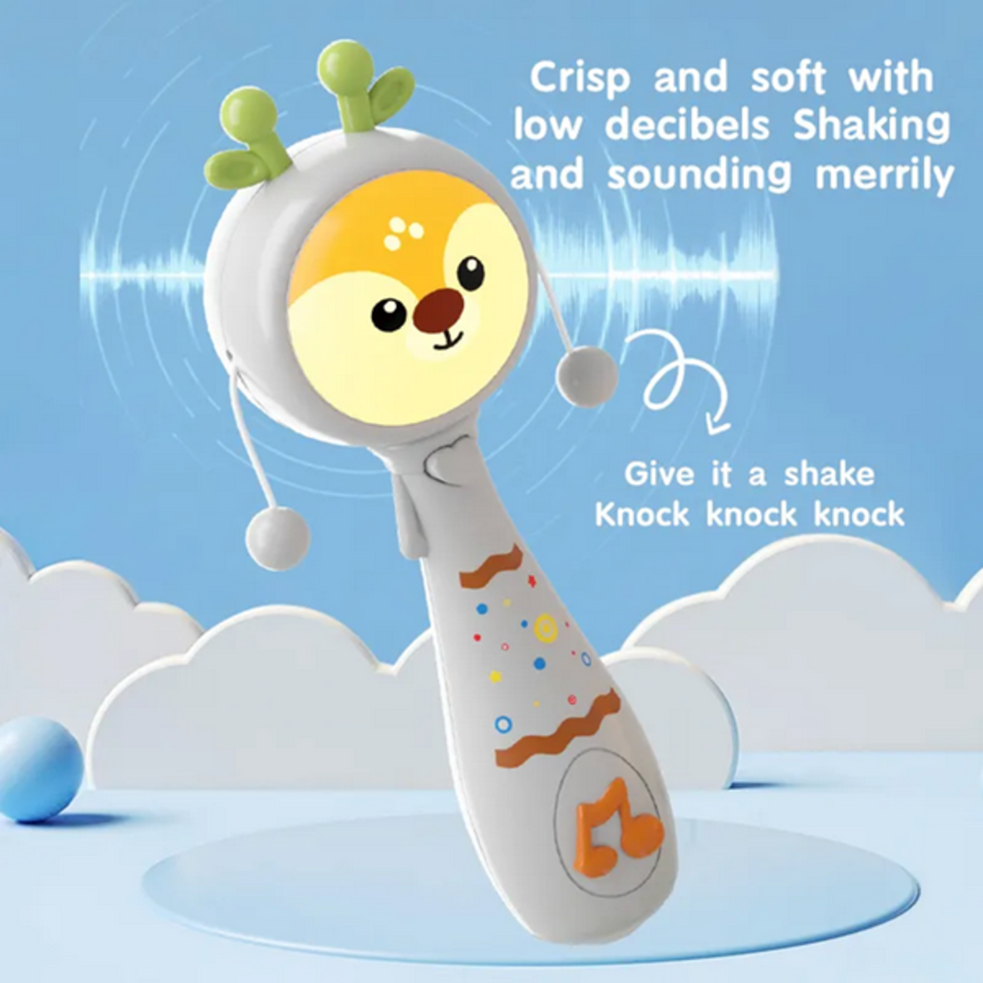 Бебешка играчка-дрънкалка със светлина - 368-21B - 730308