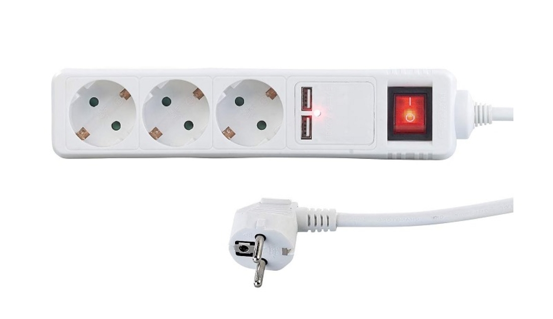 3 -SEAT превключвател с превключвател и 2 USB - Suko - ST -GB03SU - 3M - 031337 (копие)