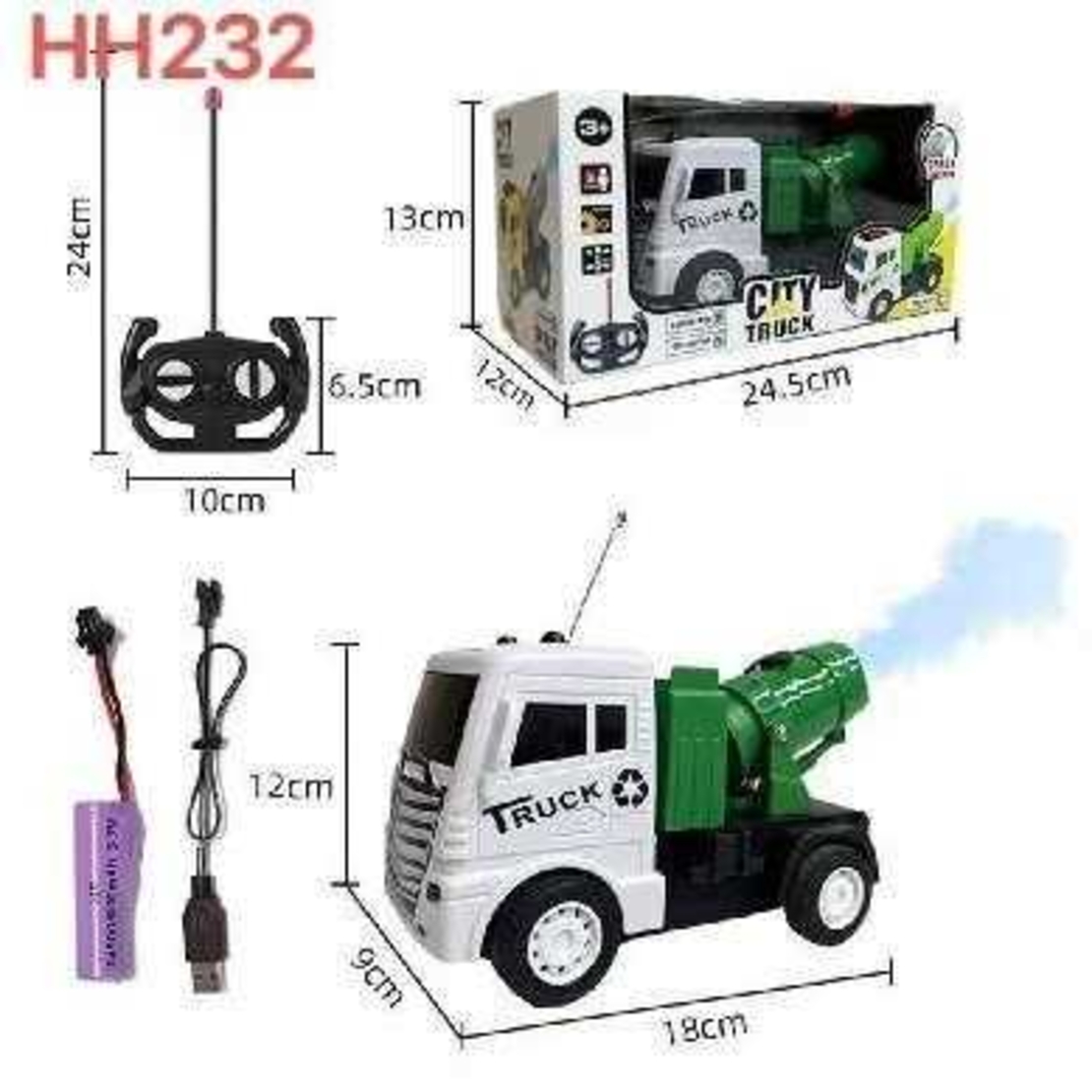 Детски камион с дистанционно управление - HH232 - USB - 3.7V - 102502