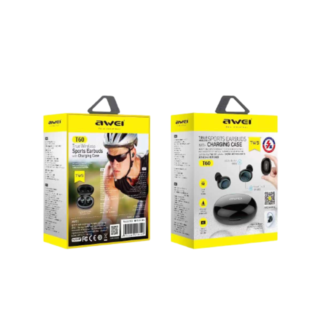 Безжични слушалки с калъф за зареждане - Bluetooth- T60 - AWEI - 888841