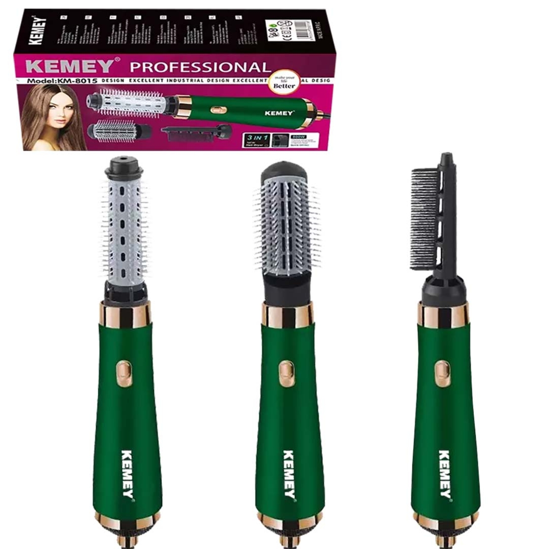 Електрическа четка за коса - KM-8015 - Kemei