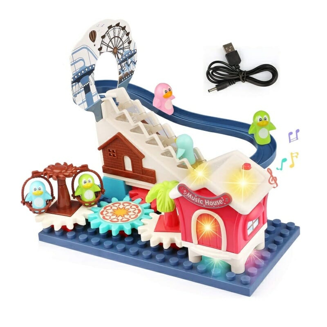 Игра - Увеселителен парк с пингвини - Светеща - 88006 - 063053