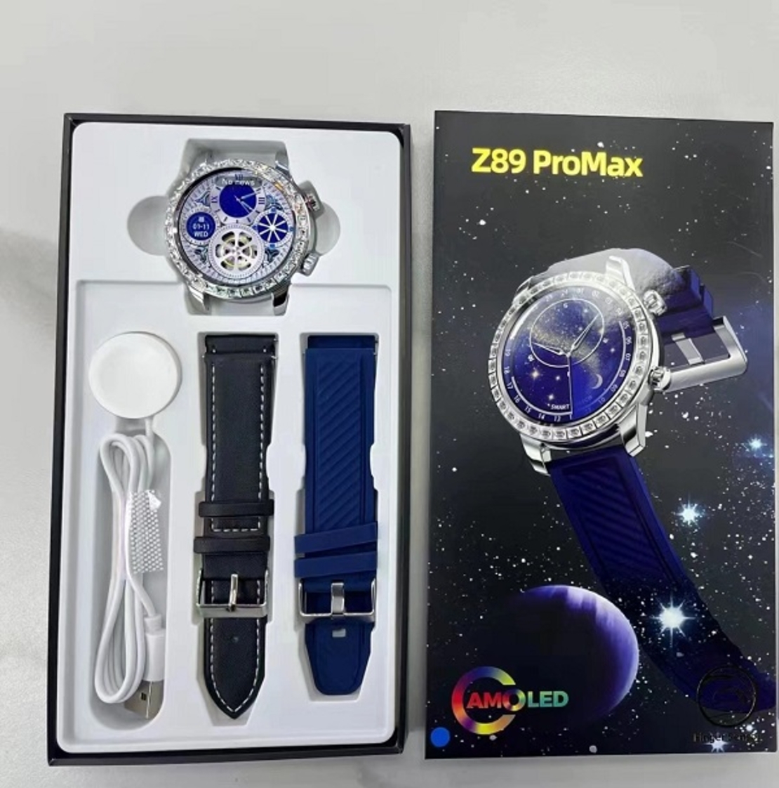 Смарт часовник с 2 каишки - Z89 ​​​​PRO MAX - 880785 - Син