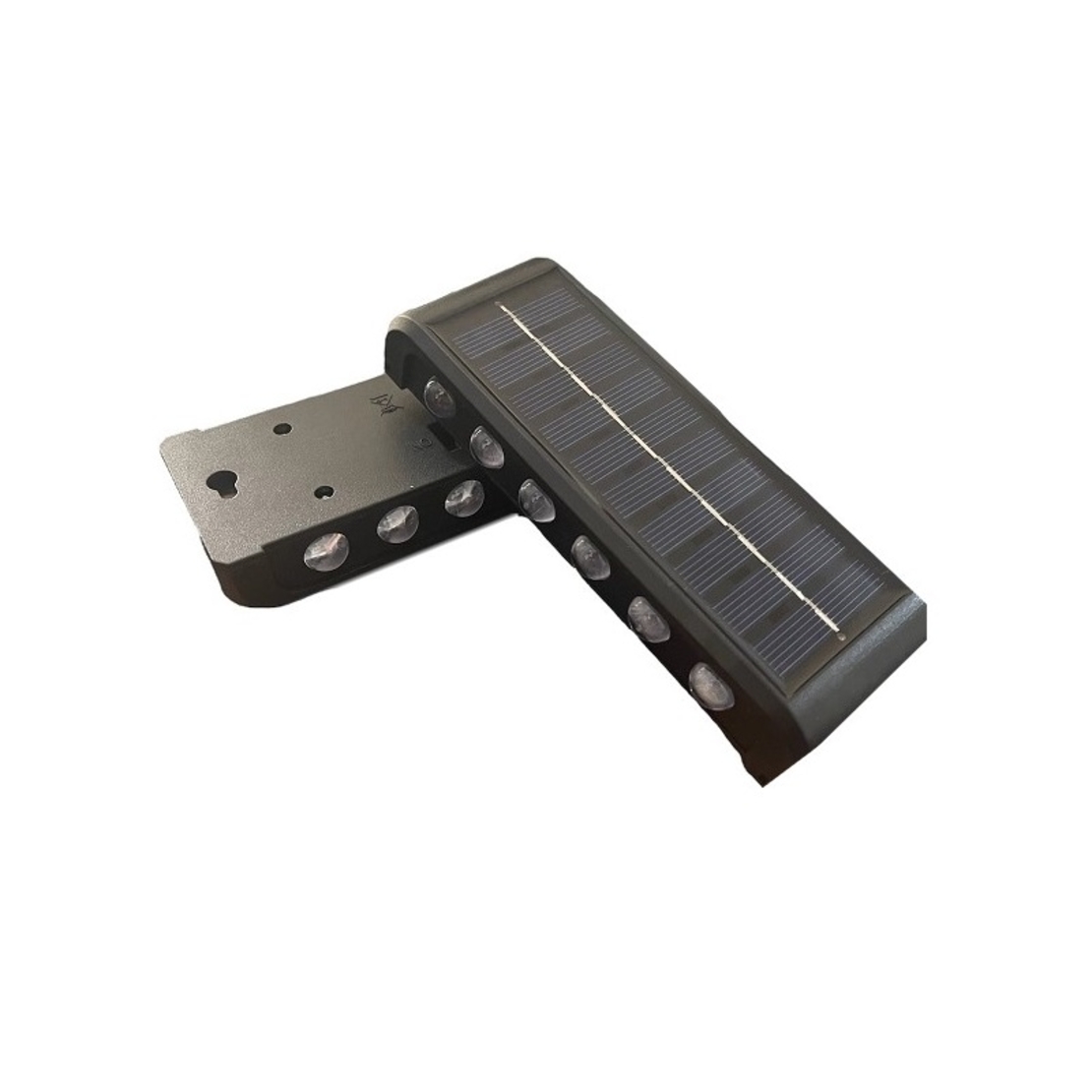 Соларни LED стенни лампи - 2 бр. - Топло бяло - HJJ-12 - 941365