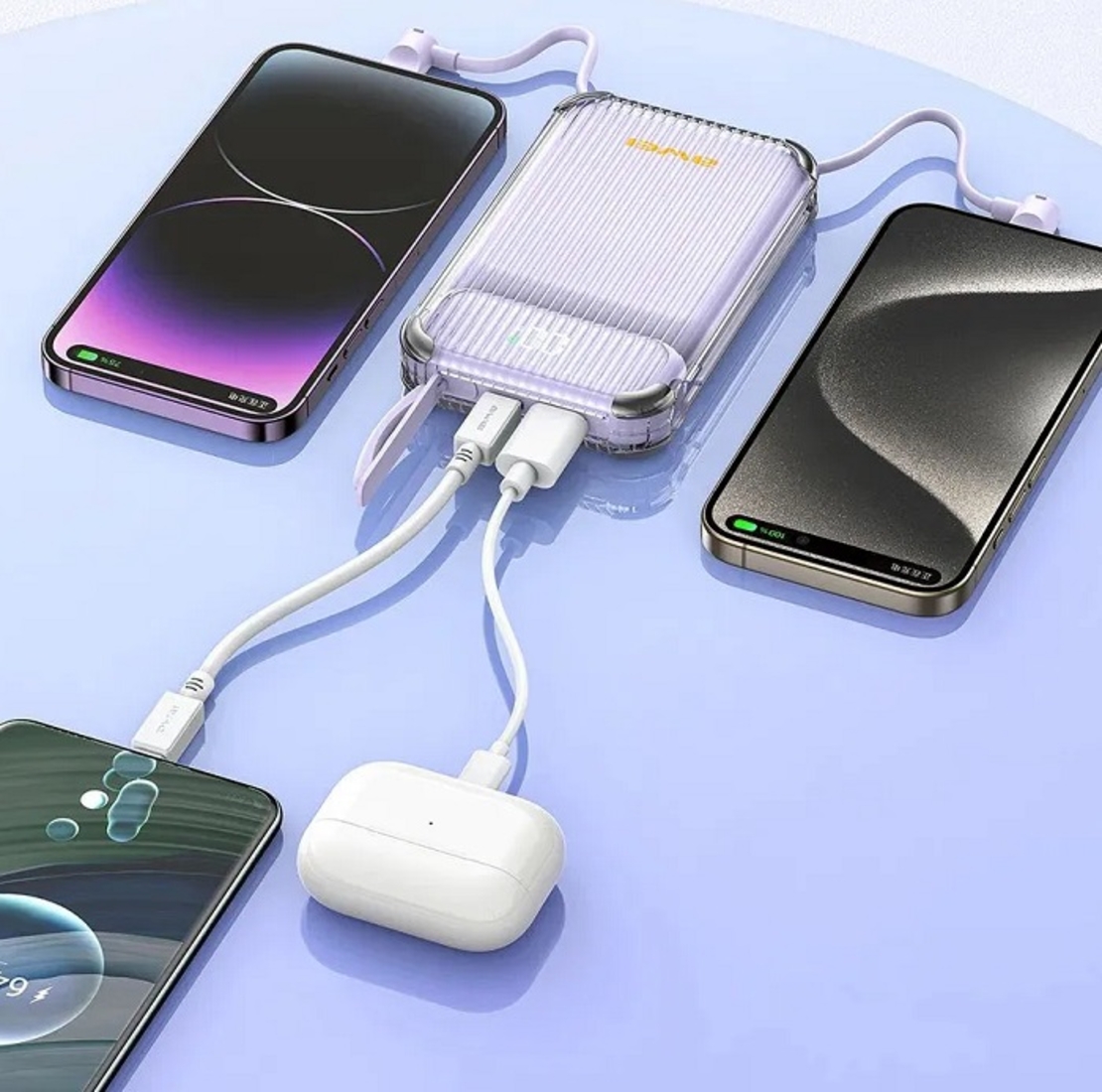 Външна батерия - P89K - 10.000mah - AWEI - 007931 - Лилава